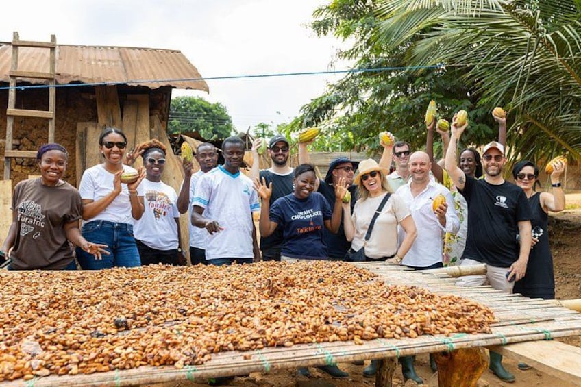Sun-dried perfection: the natural way cocoa beans are prepared after fermentation. 1