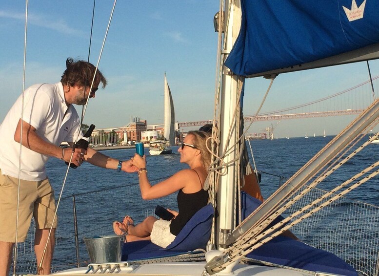 Picture 9 for Activity Lisbon: Private Sunset Sailing Tour with Champagne