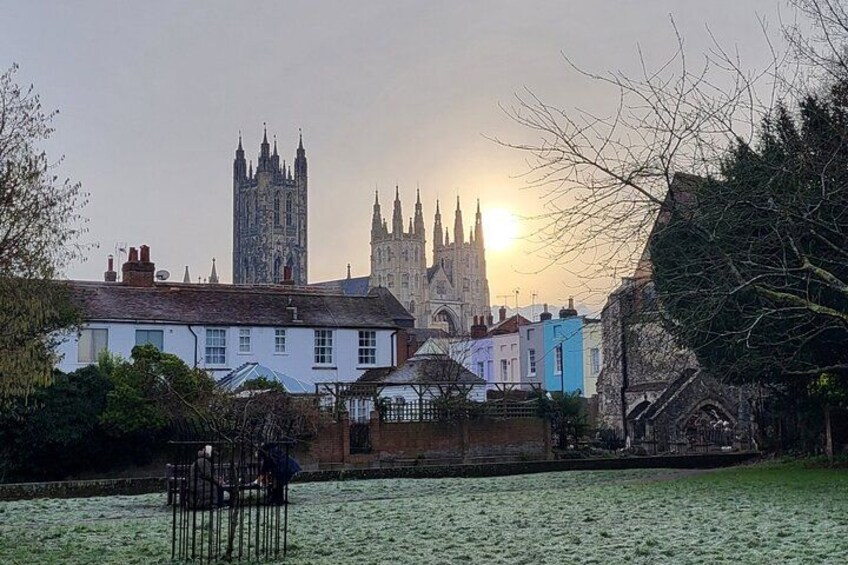 Canterbury cathedral from Solly's Orchard 2