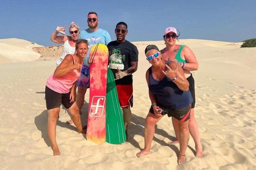 Sandboarding at the Morro de Arreia sanddunes 1