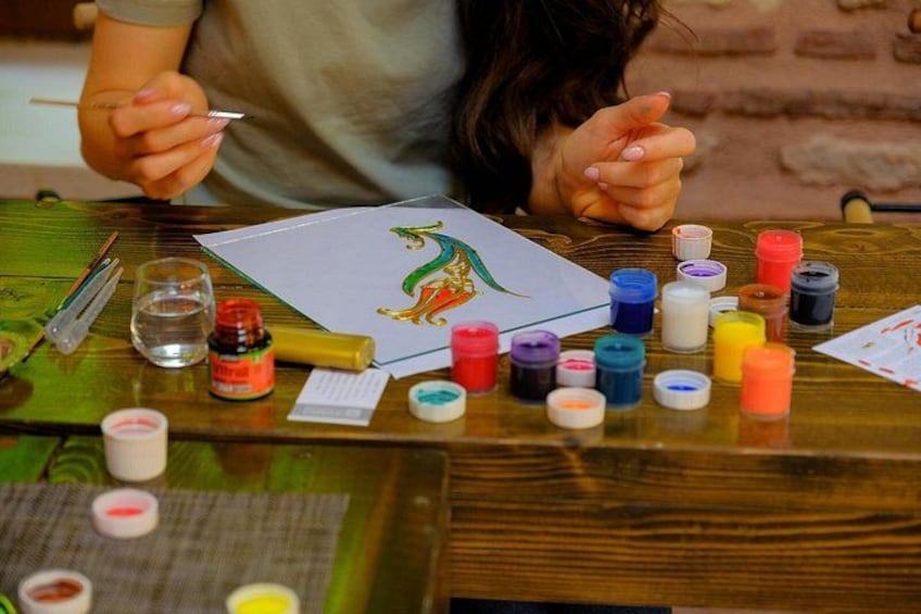 Istanbul Traditional Stained Glass Painting Workshop 1