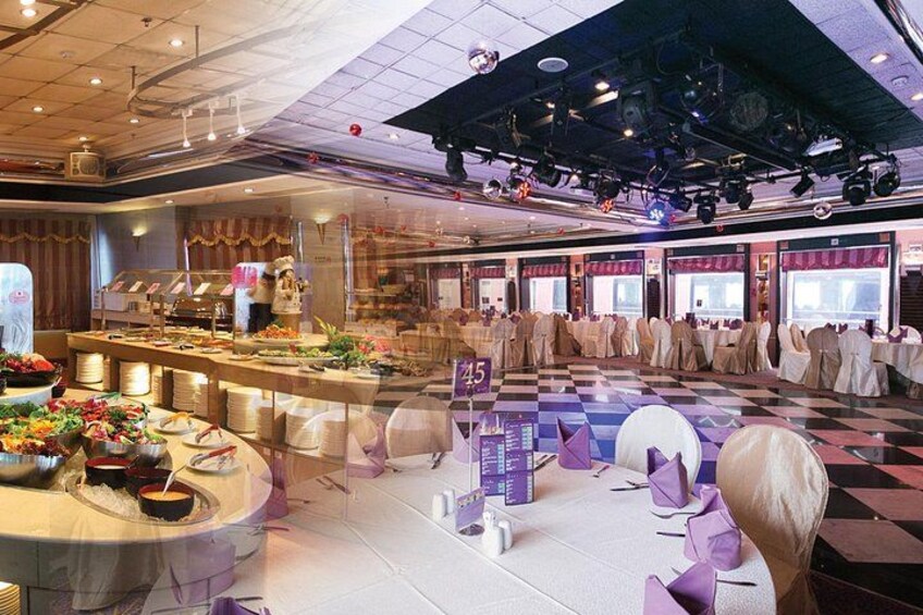 dinner buffet on Harbour Cruise Bauhinia 3