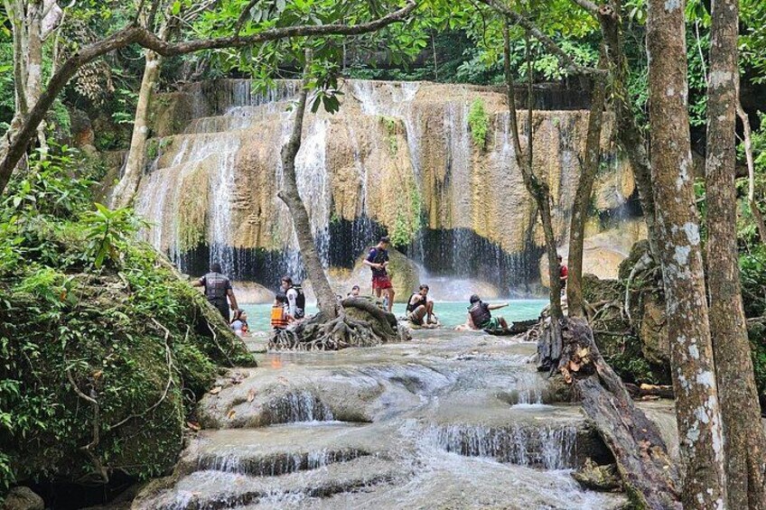 Erawan Waterfall and Boat Tour in Kanchanaburi Private Premium 1