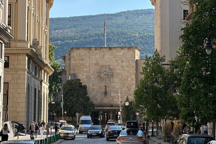 Starting at entrance of the old train station, devasted by the 1963 earthquake
1