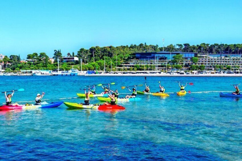Rovinj amazing kayak tour-free drink &snorkeling &jumps &photos 4