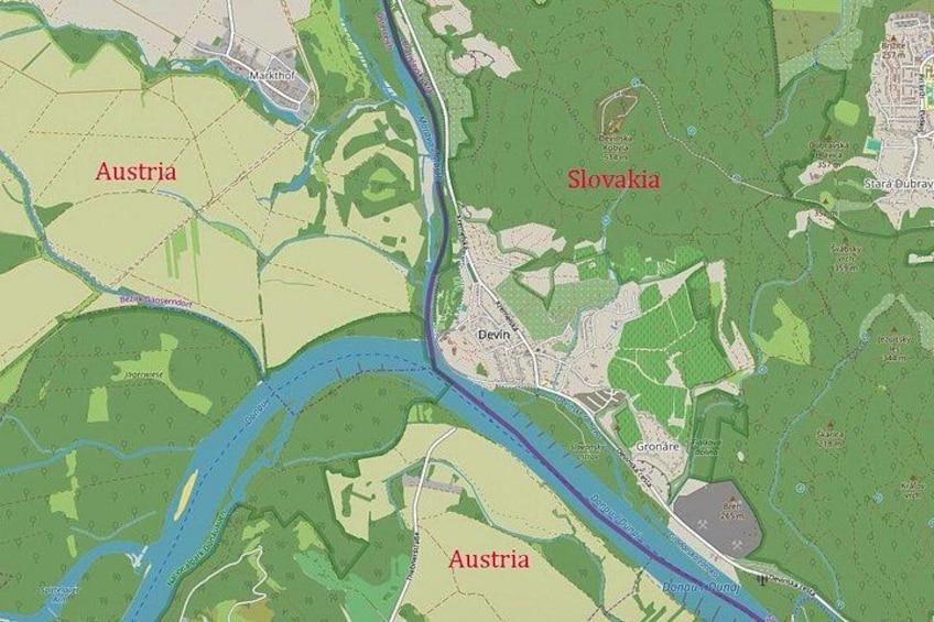 Map of Danube river 2