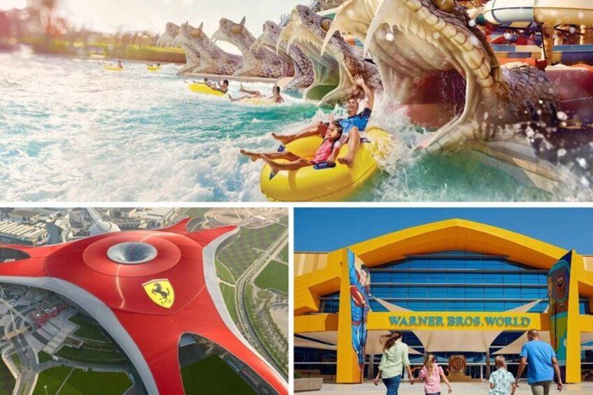 Yas Island Single or Multiple Parks for Ferrari, Warner or Yas 1
