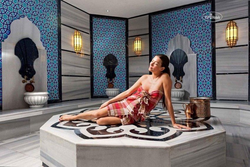 Traditional Turkish bath interior with a calm atmosphere 1