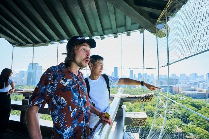 Feel like a shogun at the top of Osaka Castle! 3