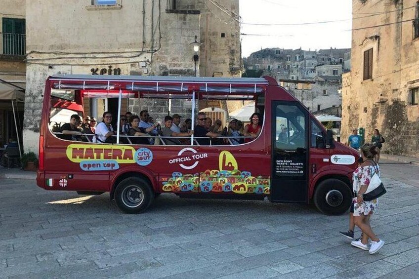 Panoramic Tour of the Sassi of Matera in Open-Bus with House-Cave 2