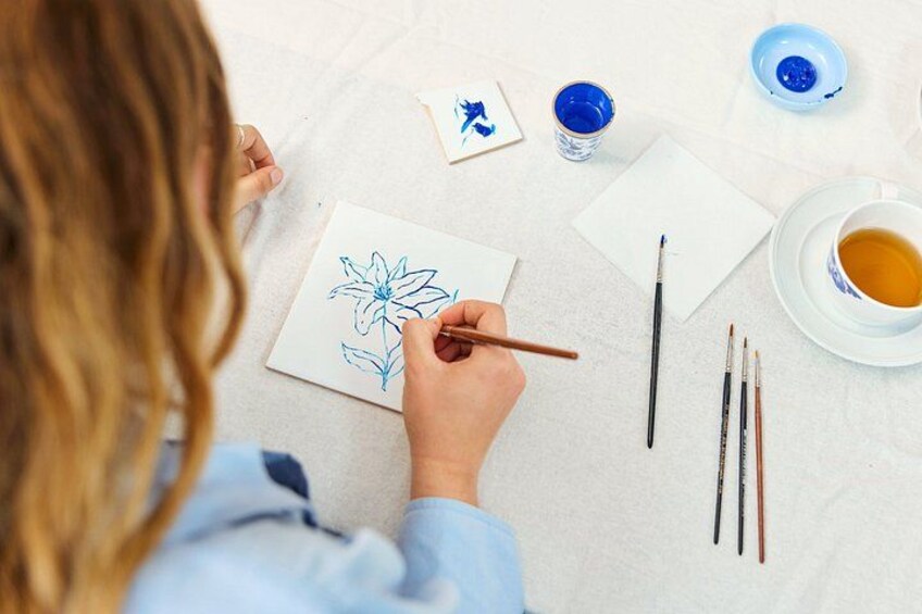 Amsterdam Traditional Dutch Blue Tile Painting Workshop 3