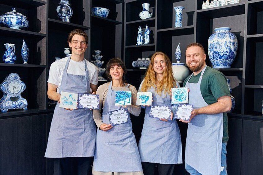 Amsterdam Traditional Dutch Blue Tile Painting Workshop 3
