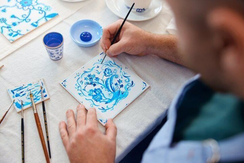 Amsterdam Traditional Dutch Blue Tile Painting Workshop 3
