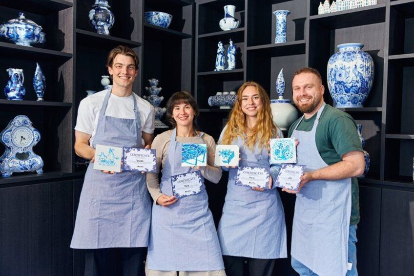 Amsterdam Traditional Dutch Blue Tile Painting Workshop 3