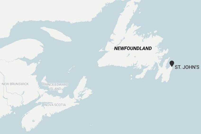 A map of Newfoundland and surrounding regions. 2