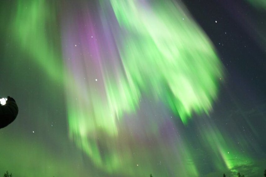 Nordlichter in Grün- und Violetttönen. 4