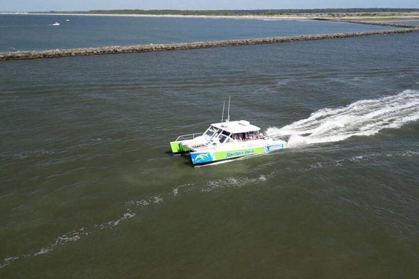 Catamaran Dolphin Cruise in Myrtle Beach with Barrier Island Stop 3