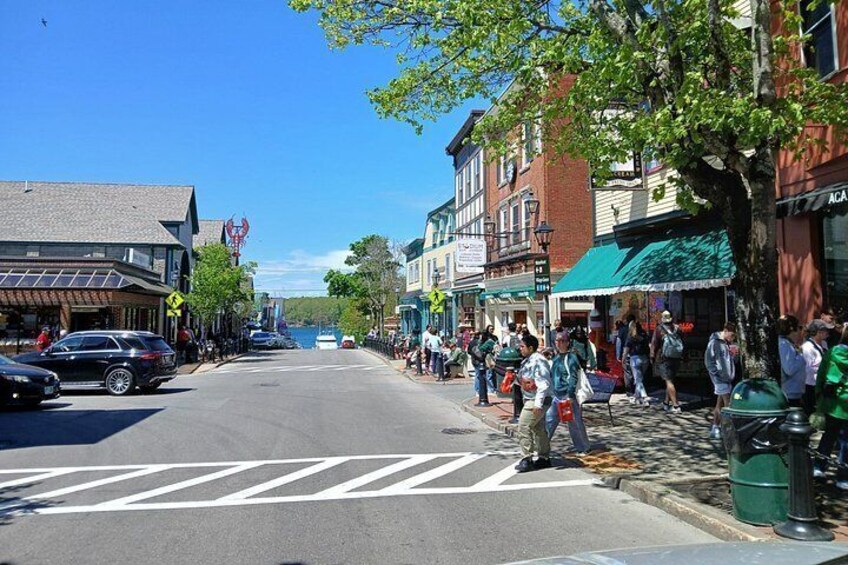 Cottage and Main Street, Bar Harbor, Maine. 2