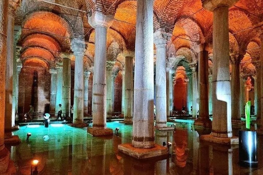 A historical building with arches and columns. 5