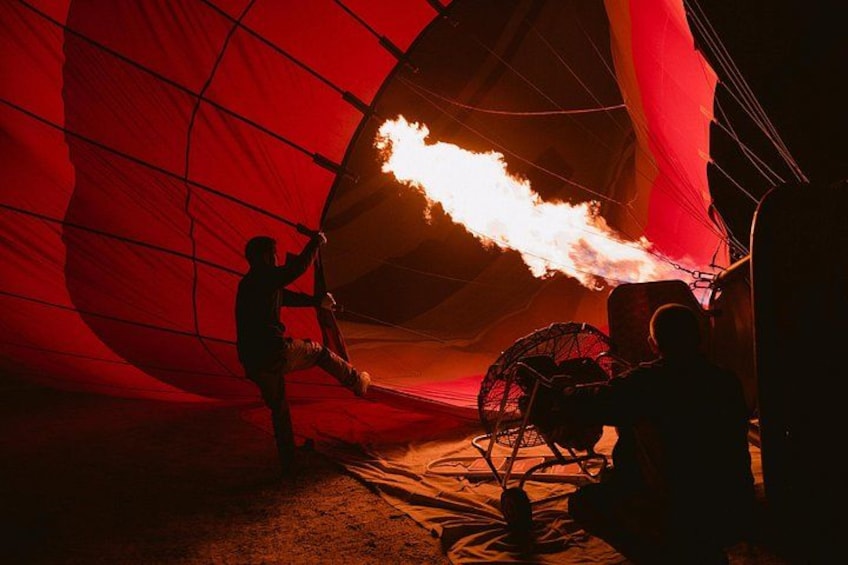 Balloon Crew Preparing for Take-Off in the Early Morning Light 2