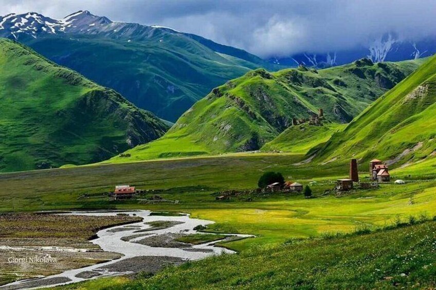 Dariali Monastery Gveleti Waterfall and Gergeti Tour from Kazbegi 2