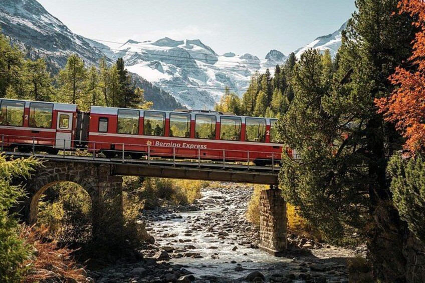 From Milan: Bernina Red Train and Tour of St. Moritz 2