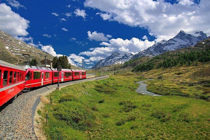 From Milan: Bernina Red Train and Tour of St. Moritz 1