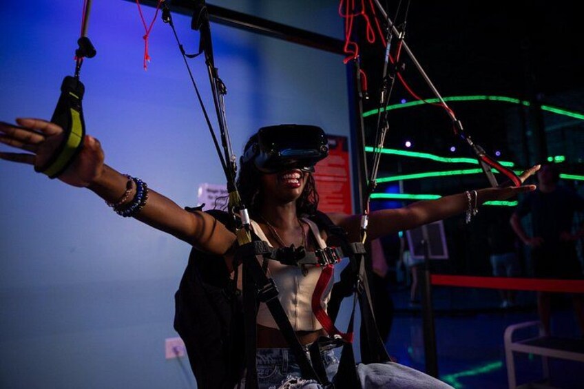 This paragliding simulator is so real you’ll forget you’re indoors Captured VR footage of actual jumps + mountains = pure adrenaline. 3