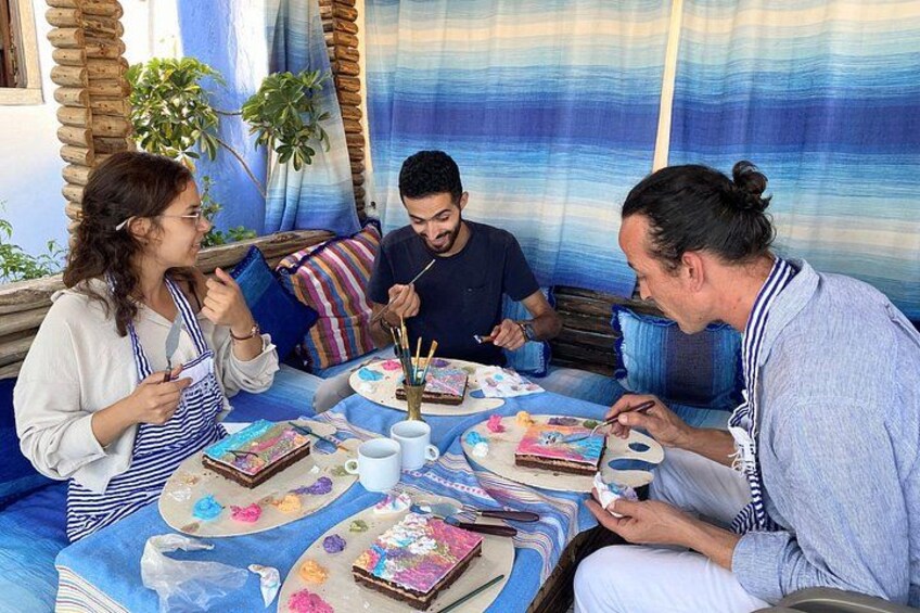 Cake Painting Therapy Session In Chefchaouen with Locals 1