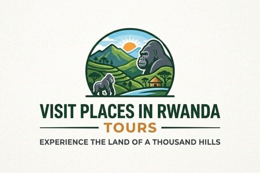 A gorilla, a mountain, and a house in a landscape. 1