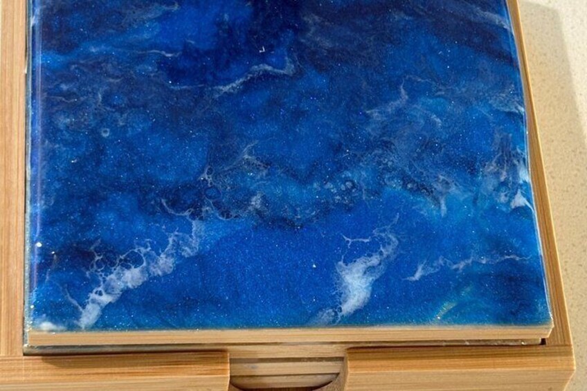 Make Your Own Maui Souvenir: Ocean Resin Coaster Class 2