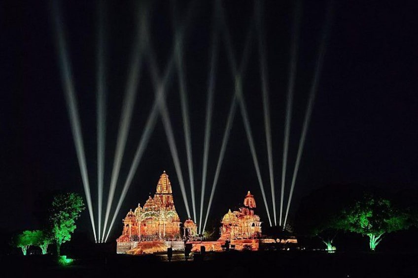 Light and Sound show in Khajuraho Temple. 1