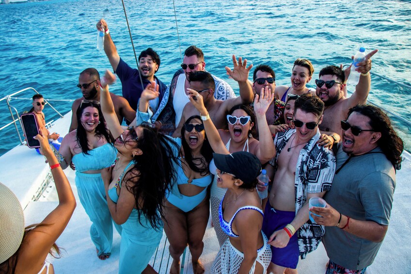 Luxury Catamaran to Isla Mujeres: Beach Club, Buffet,  Drinks and transfer 4