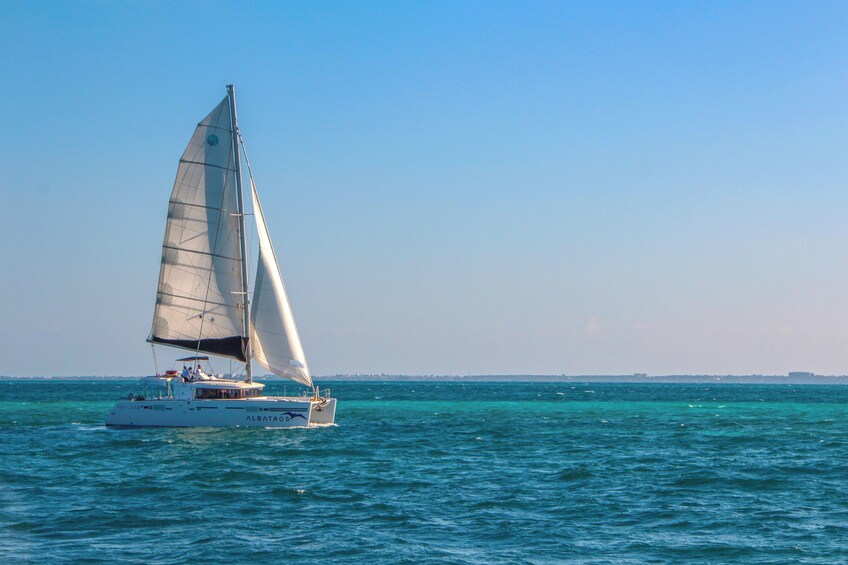 Luxury Catamaran to Isla Mujeres: Beach Club, Buffet,  Drinks and transfer 3