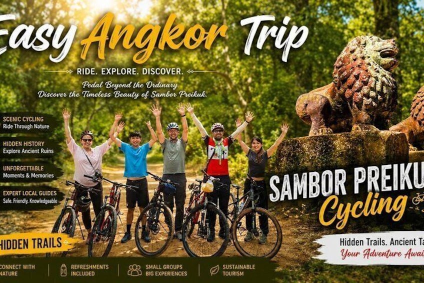 1 Day Private Tour Sambor Preikuk Cycling 2