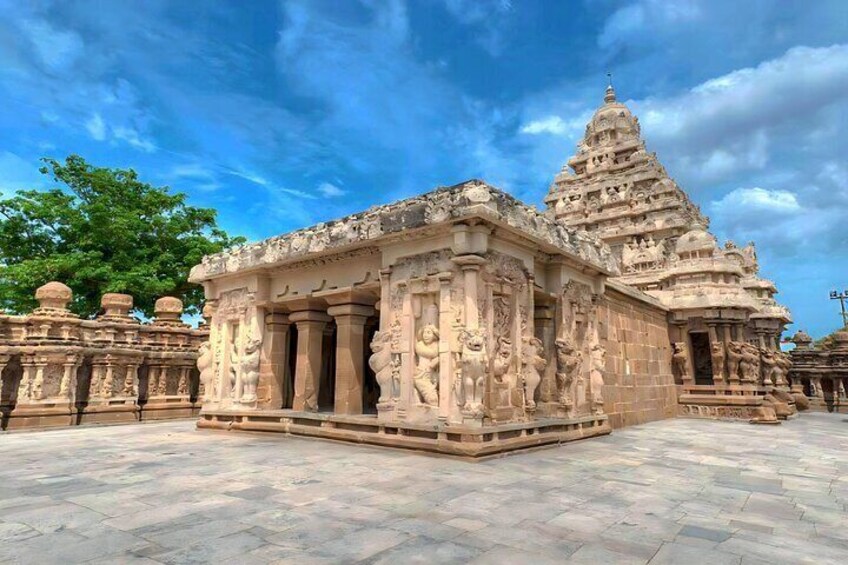 A temple with intricate carvings and a large spire. 3