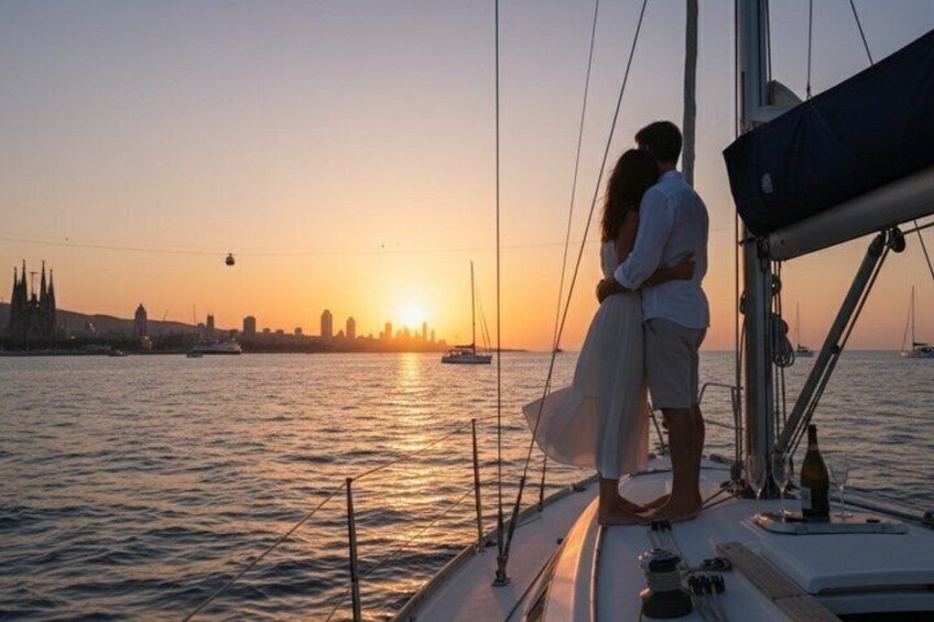 Sunset shared Sailing Excursion in Barcelona 5