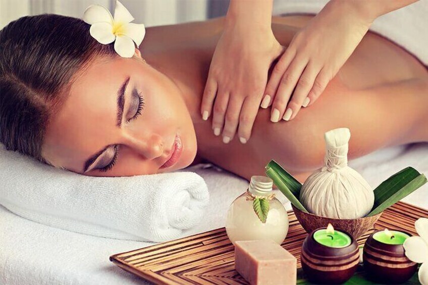 “Relaxation massage session with premium natural oils” 1