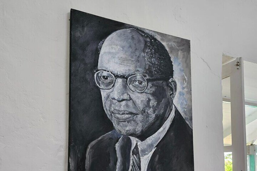 Un retrato pintado en una pared. 1