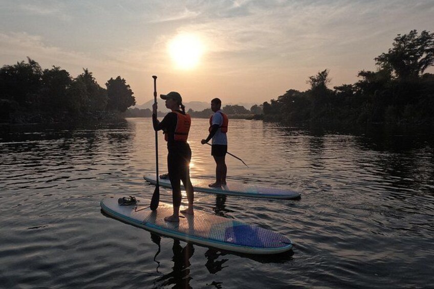 Stand Up Paddleboarding at River Kwai Kanchanaburi w Hotel Pickup 4