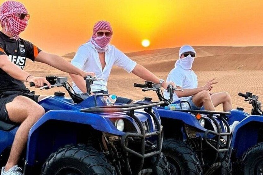 VIP Desert Safari Camel 30 Minutes Quad Bike BBQ Dinner Live Show 3