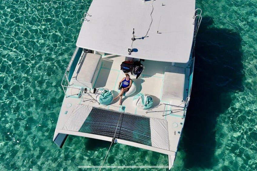 Stretch out on the front deck and enjoy the warm water and sun during your sandbar stop. 3