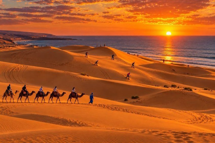 Agadir Desert Sunset Tour: Ocean Sandboarding & Moroccan BBQ 2