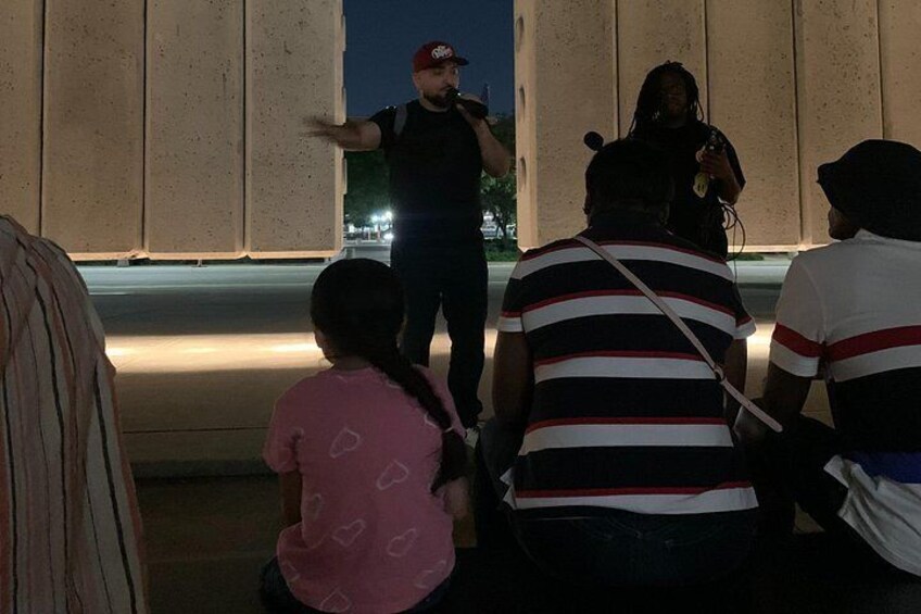Frank talks tells a story inside the Kennedy Memorial 2