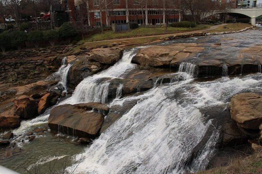 People come from as far as Russia to see the main view of the falls in Falls Park, in Greenville, SC. 1