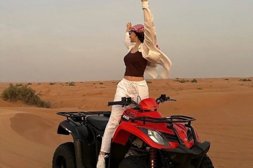Morning & Evening Dubai Desert Safari,Sandboarding, Camel Ride 2