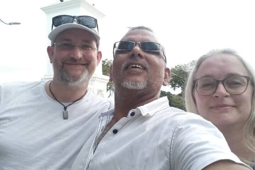 Three people taking a selfie outdoors. 2