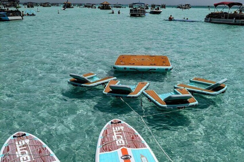 Shared Small Group Slide Pontoon Crab Island Experience 4