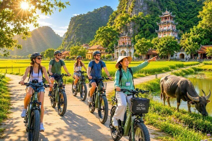 Ninh Binh E-Bike Tour: Tam Coc Rural Life and Dundj Valley Escape 1