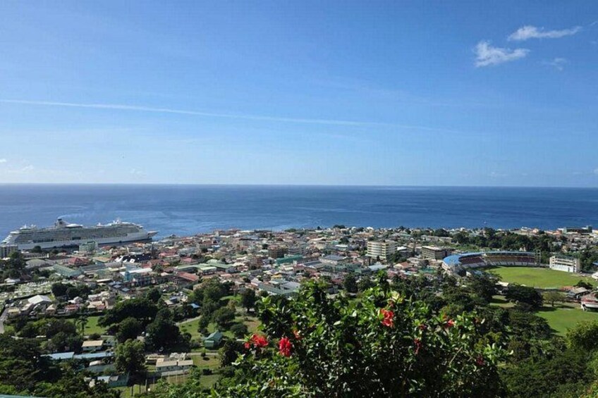Classic postcard view of Roseau from Morne Bruce 4